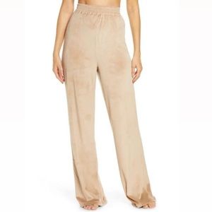 Skims velour wide leg lounge pants size large